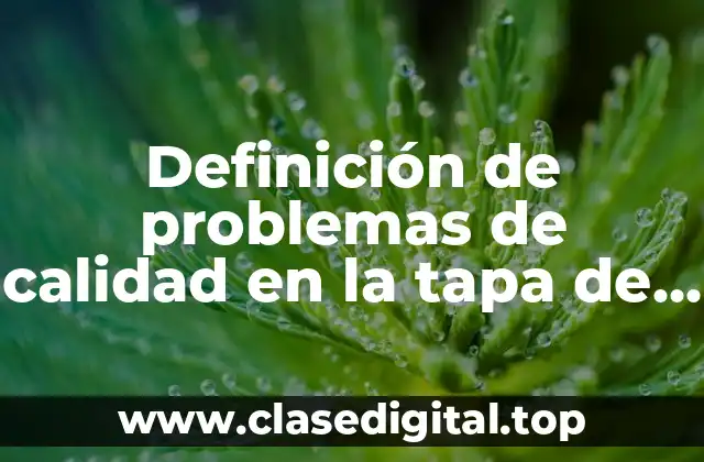 Ejemplos de problemas de calidad en la tapa de boligrafos