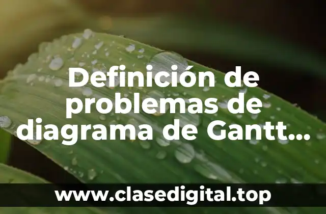 Definición de problemas de diagrama de Gantt fecha de inicio