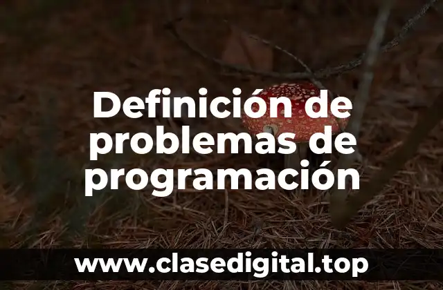 Definición de problemas de programación
