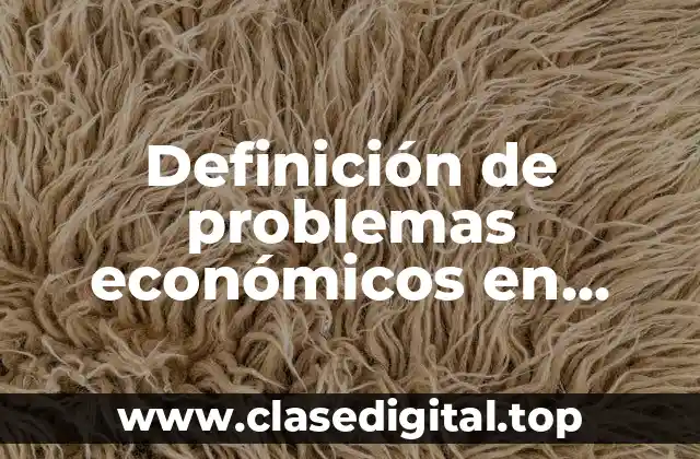 Definición de problemas económicos en México