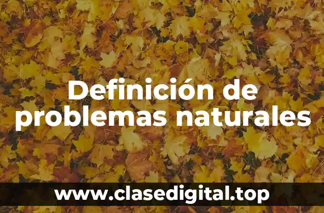 Definición de problemas naturales
