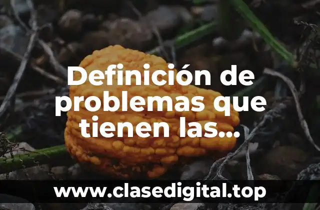 Definición de problemas que tienen las características de sus recursos