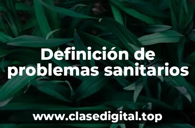 Definición de problemas sanitarios
