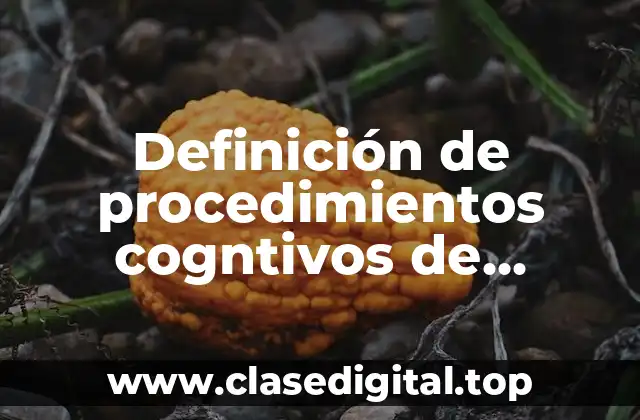 Definición de procedimientos cogntivos de preescolar para iniciar la escritura