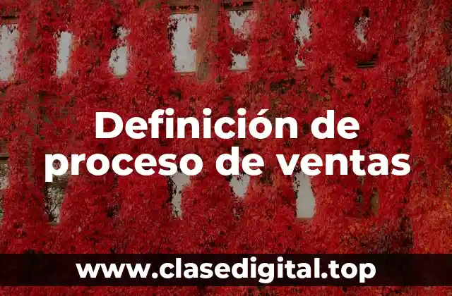 Definición de proceso de ventas