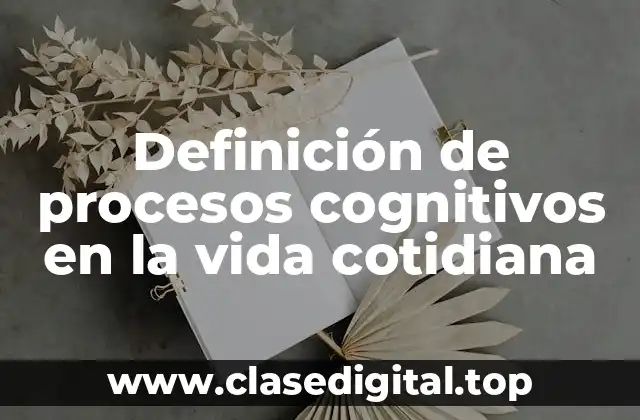 Definición de procesos cognitivos en la vida cotidiana