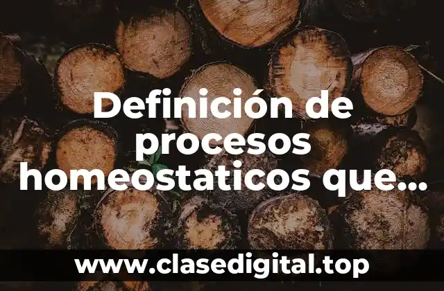 Definición de procesos homeostaticos que efectúa el cuerpo a diario