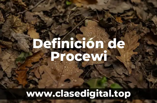 Definición de Procewi