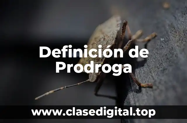 Definición de Prodroga