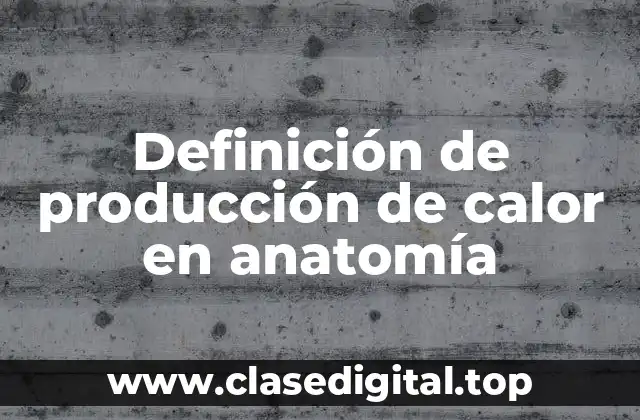 Definición de producción de calor en anatomía