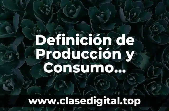 Definición de Producción y Consumo Responsable