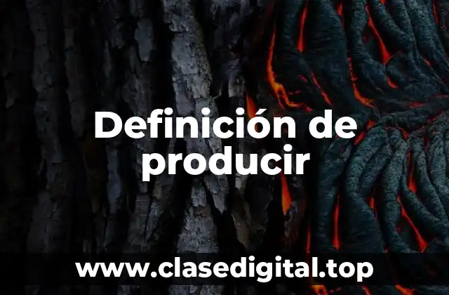 Definición de producir