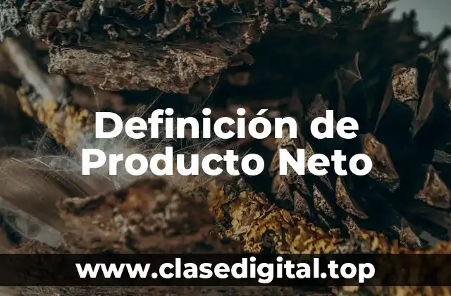 Definición de Producto Neto