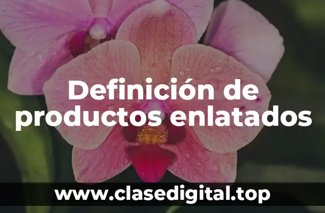 Definición de productos enlatados