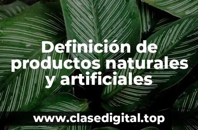 Ejemplos de productos naturales