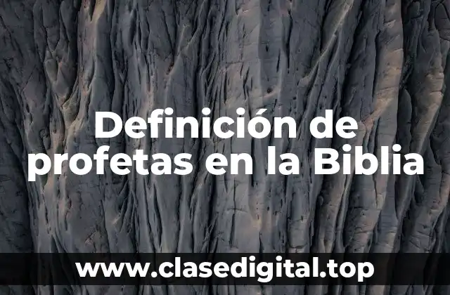 Definición de profetas en la Biblia