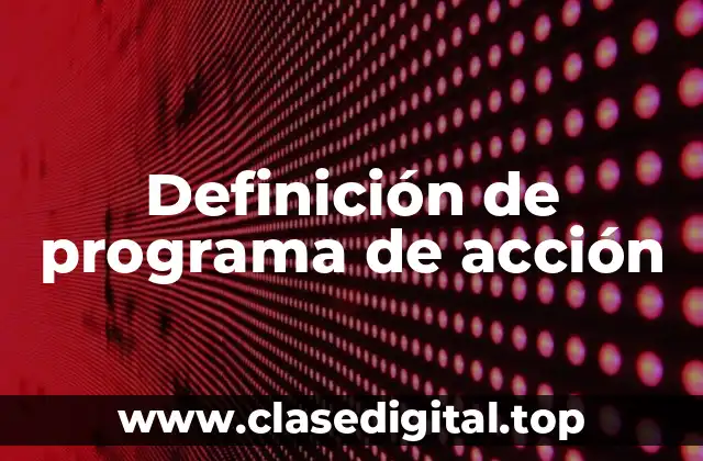 Definición de programa de acción