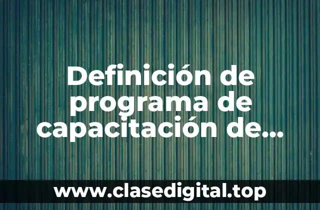 Ejemplos de programa de capacitación de personal de un hotel