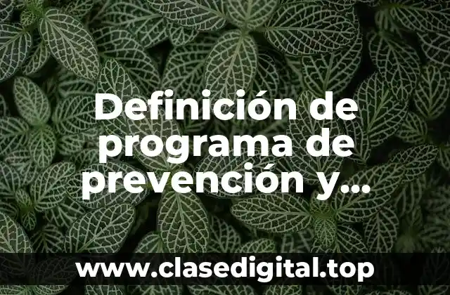 Definición de programa de prevención y protección contra caídas