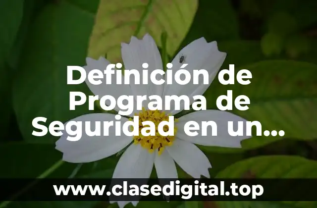 Definición de Programa de Seguridad en un Restaurante