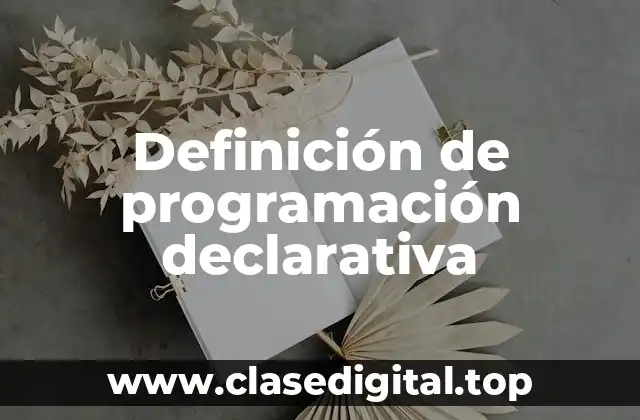 Definición de programación declarativa