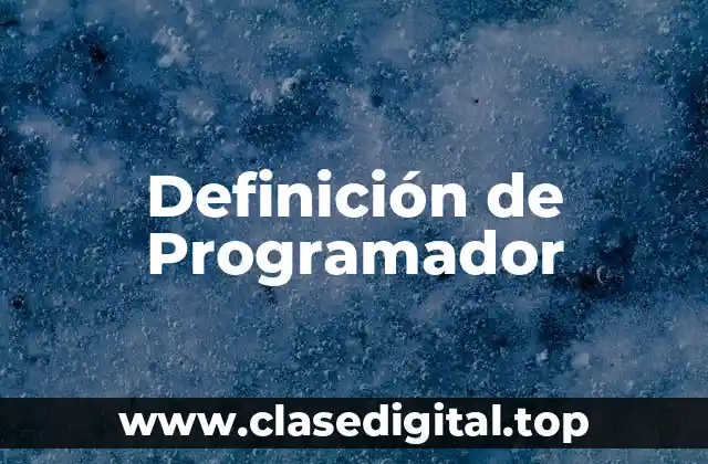Definición de Programador