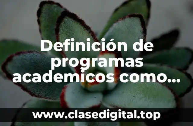 Ejemplos de programas academicos como ser una ama de casa