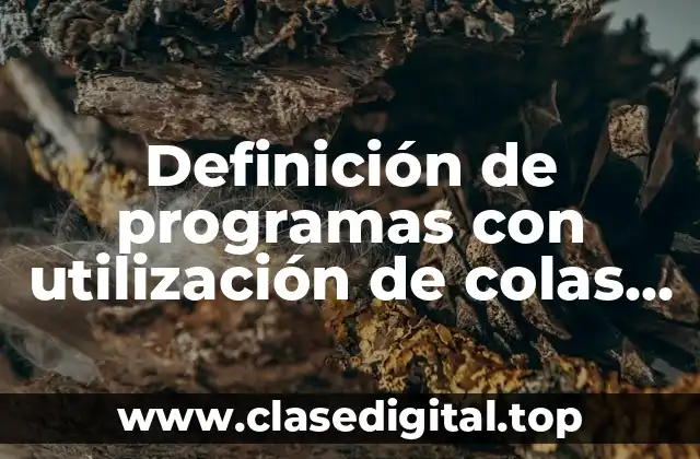 Definición de programas con utilización de colas en C++