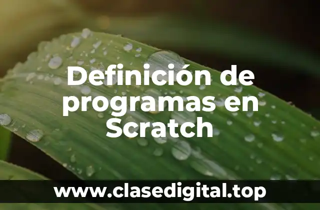 Definición de programas en Scratch