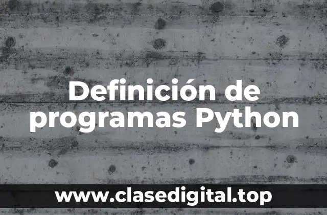 Ejemplos de programas Python
