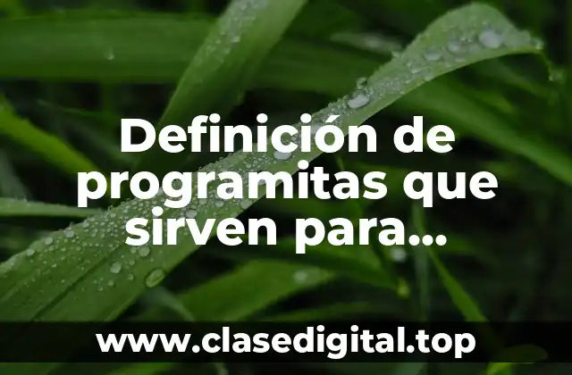 Definición de programitas que sirven para reproducir o editar textos
