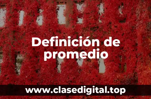 Definición de promedio