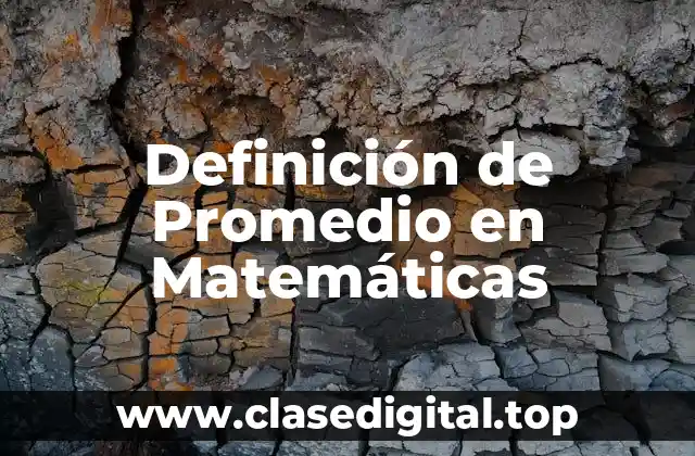 Definición técnica de promedio