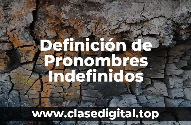 Definición de Pronombres Indefinidos