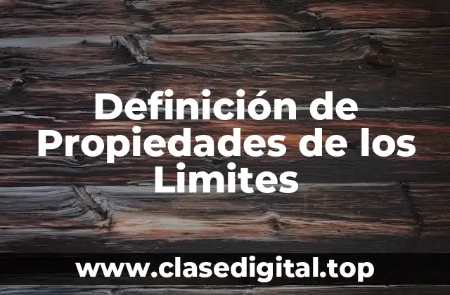 Definición Técnica de Propiedades de los Limites