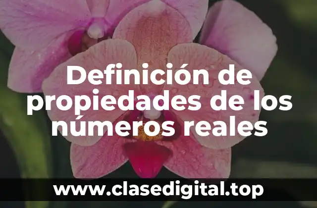 Definición de propiedades de los números reales