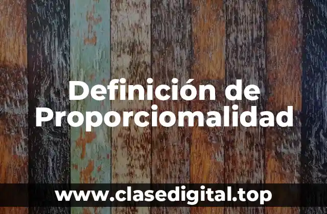 Ejemplos de Proporciomalidad