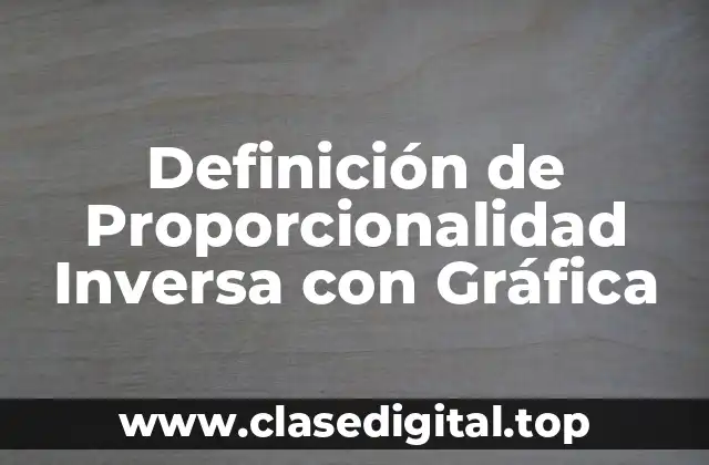 Definición de Proporcionalidad Inversa con Gráfica