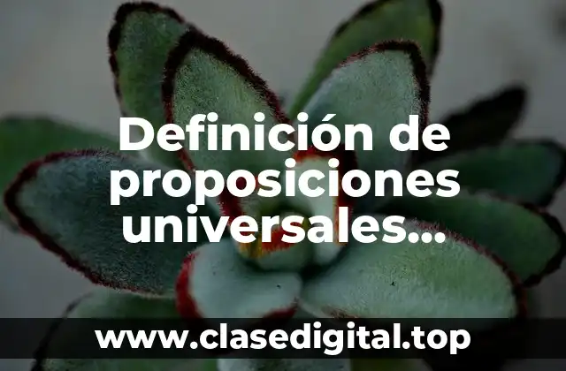 Definición de proposiciones universales negativas