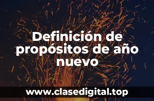 Definición de propósitos de año nuevo