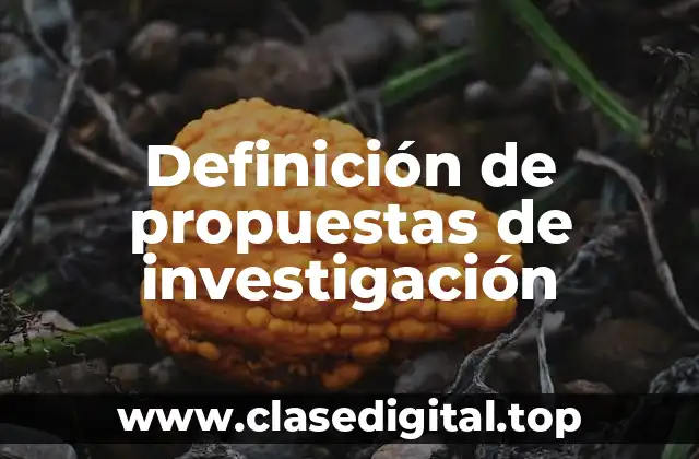 Ejemplos de propuestas de investigación