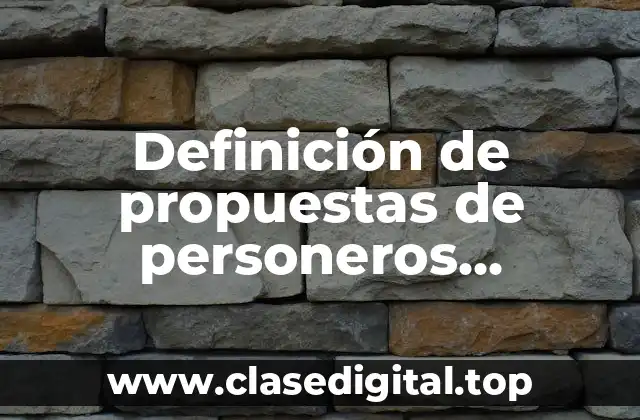 Definición de propuestas de personeros estudiantiles