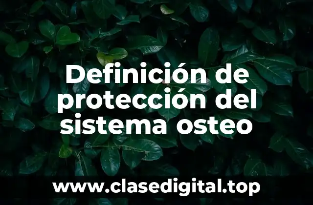 Definición de protección del sistema osteo