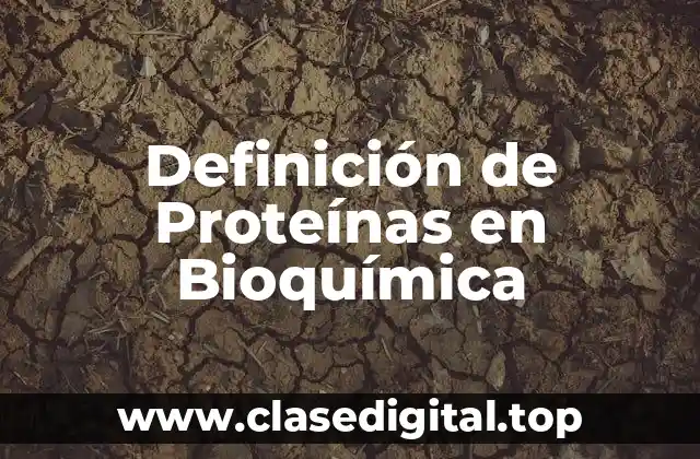 Definición de Proteínas en Bioquímica