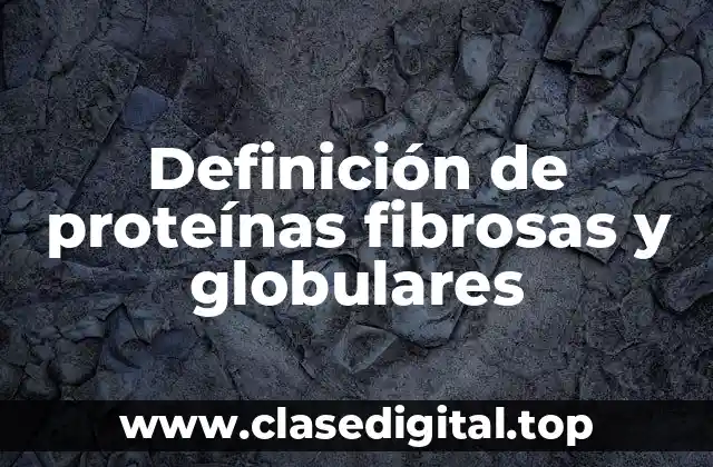 Definición de proteínas fibrosas y globulares