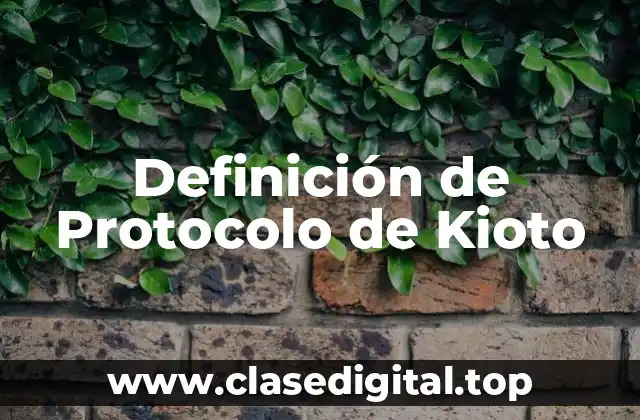 Definición técnica del Protocolo de Kioto