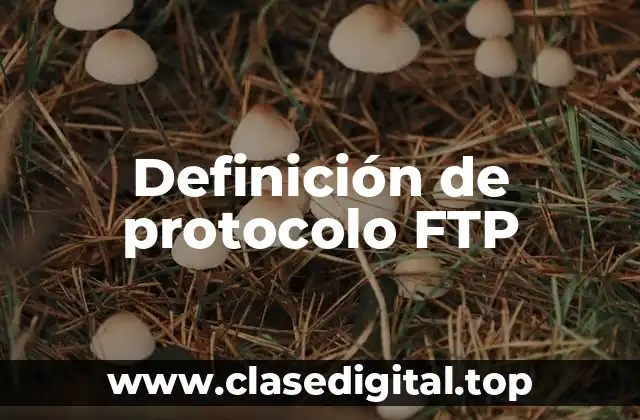 Definición de protocolo FTP