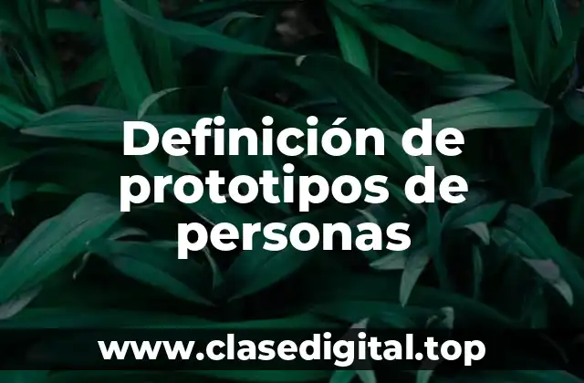 Definición de prototipos de personas