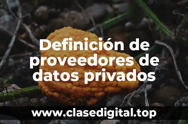 Definición de proveedores de datos privados
