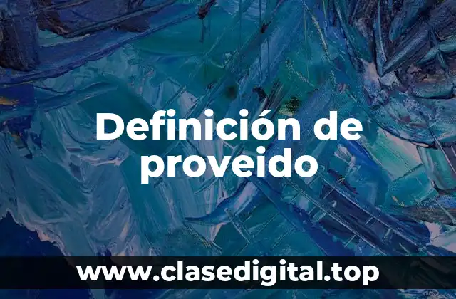Definición de proveido